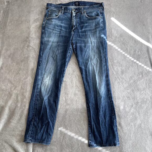 Citizens of Humanity Sid Jeans Regular Straight Blue Men's 34 Made in the USA - Picture 2 of 10